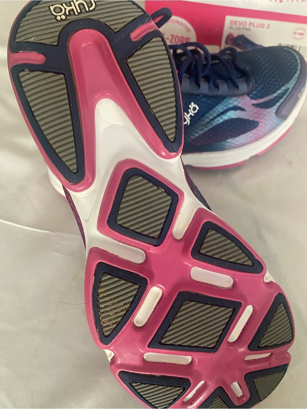 Ryka Devotion Plus 2 Walking Shoes Blue Pink Women's 8W NIB - Picture 2 of 13